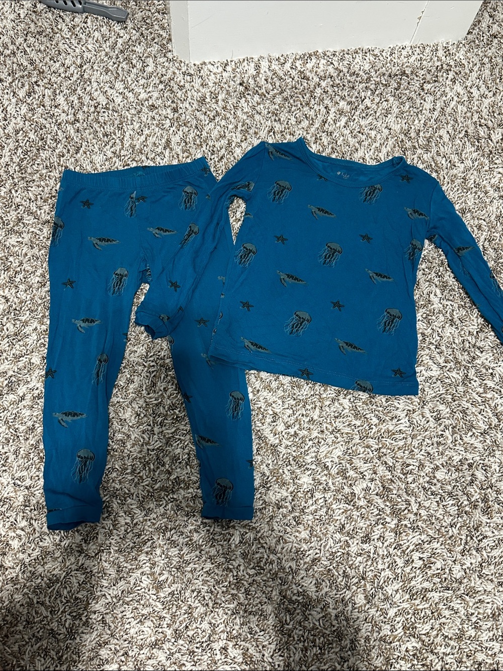 Kyte BABY Teal Jellyfish Print Pajama Set